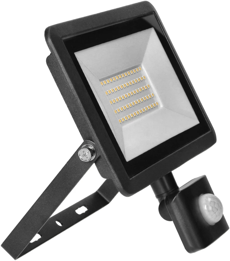 Orno FARO S LED prožektorius su PIR 50W, 4000lm, IP44, 4000K, aliuminis + stiklas
