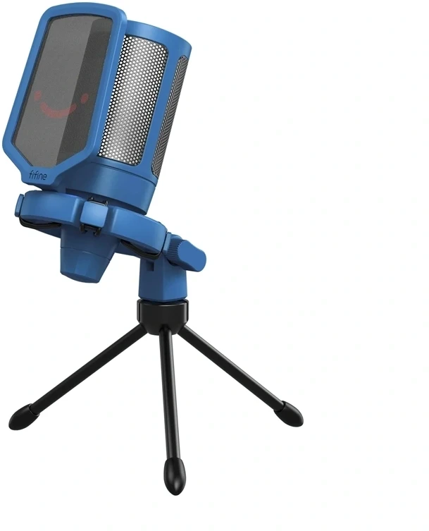 FIFINE A6VB kardioidinis laidinis mikrofonas (mėlynas) su RGB | USB