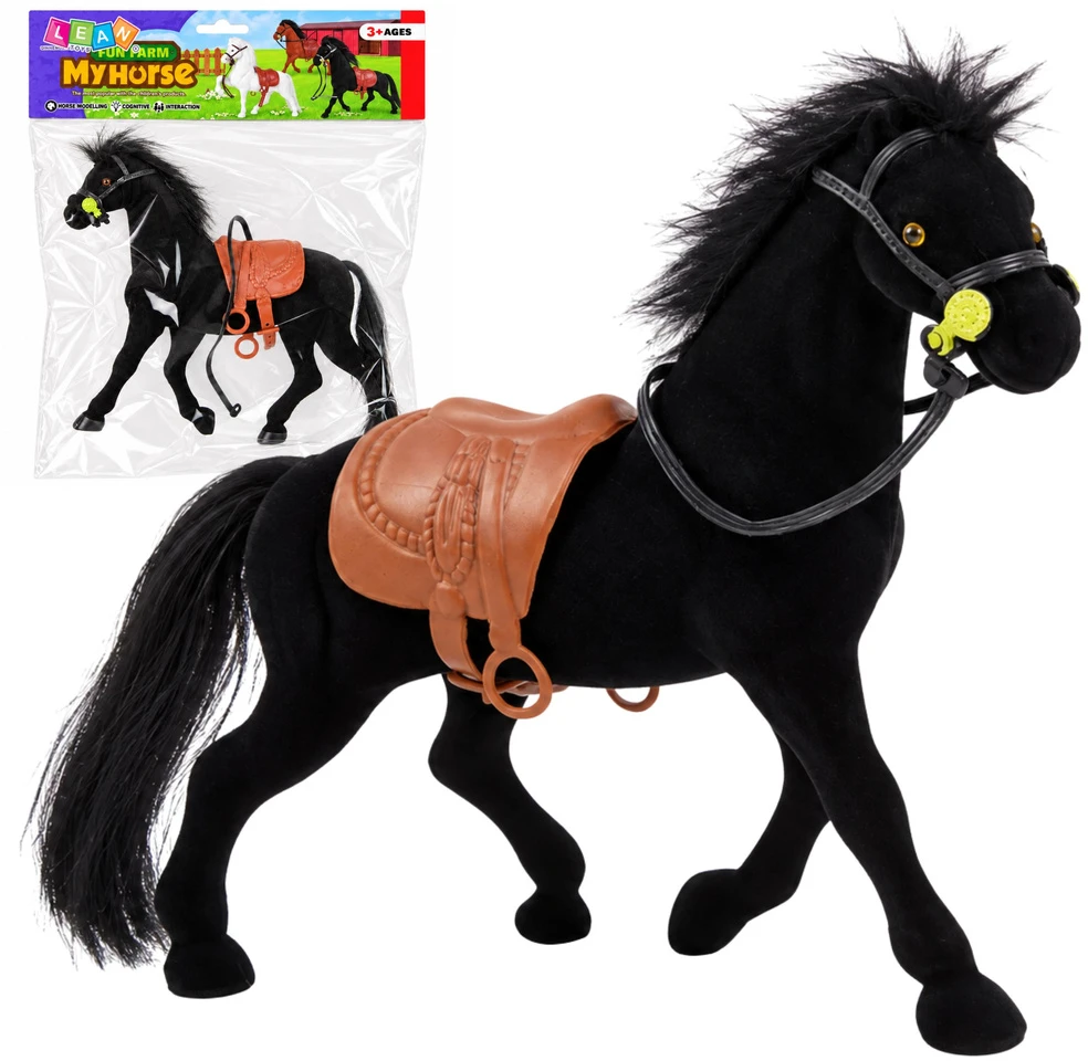 Lean Toys Figūrėlė žirgas Juodas Farm Velvet Horse