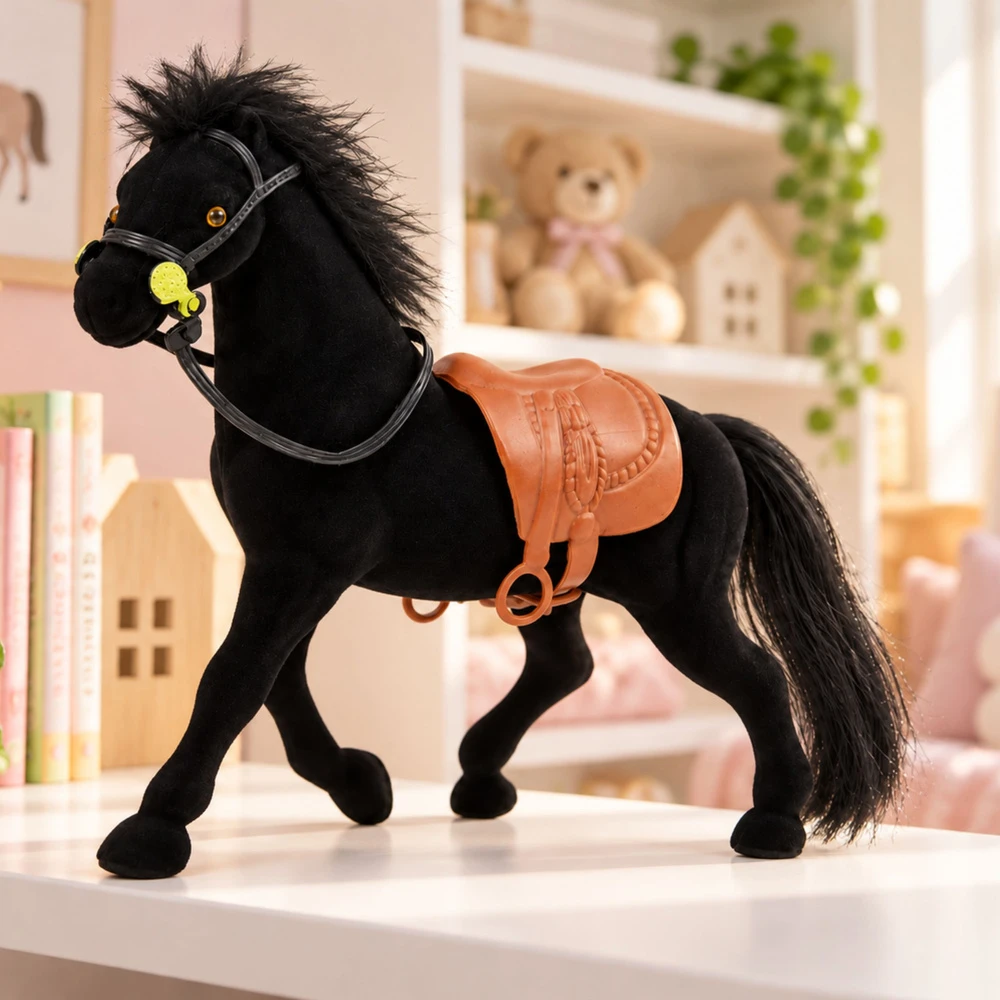 Lean Toys Figūrėlė žirgas Juodas Farm Velvet Horse