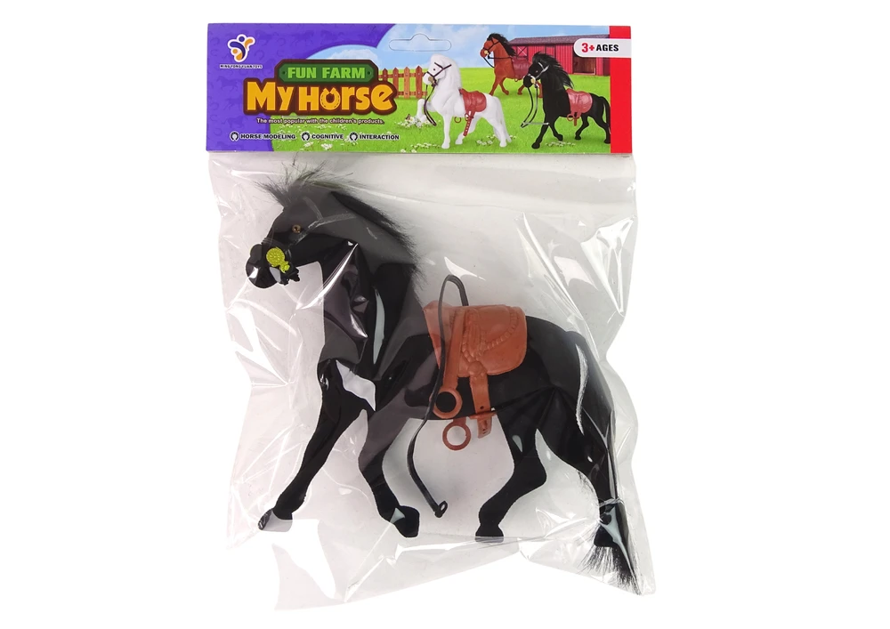 Lean Toys Figūrėlė žirgas Juodas Farm Velvet Horse