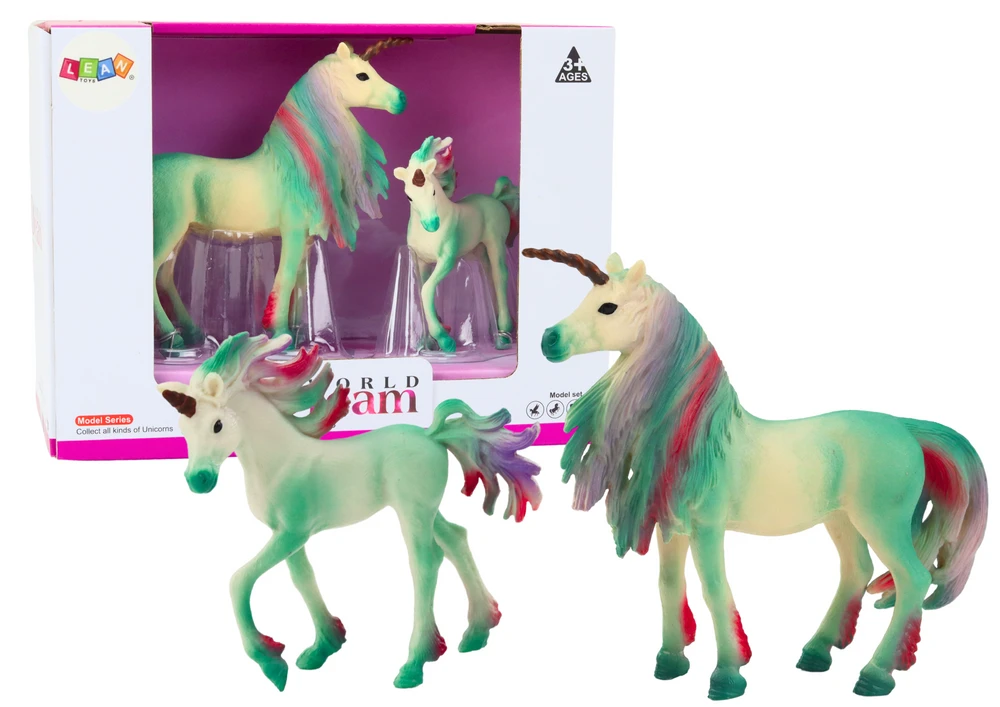 Lean Toys Žalios Vienaragių Figūrėlės (2 vnt.)