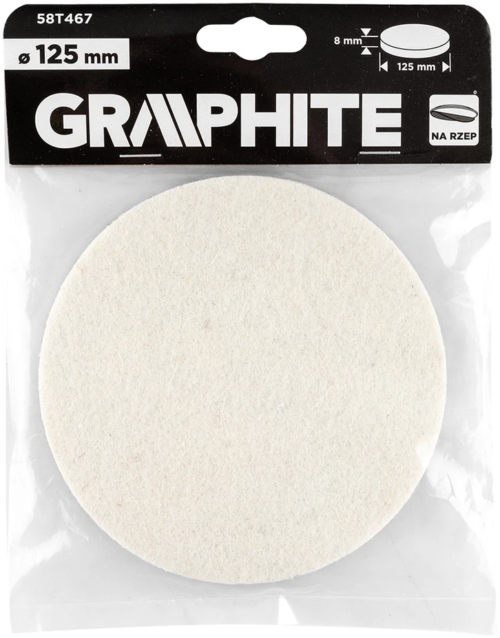 Graphite Filc Poliravimo veltinis su lipdukais 125 x 8 mm