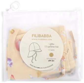 Filibabba - Lykke UV vasarinė kepurė - Vienaragio krantai - Geltona - 1-3 metų vaikams