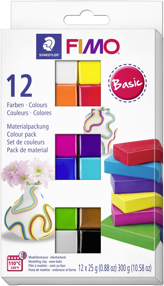 FIMO minkštas rinkinys 12x25g - bazinis (8023 C12-1)