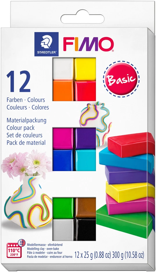 FIMO minkštas rinkinys 12x25g - bazinis (8023 C12-1)