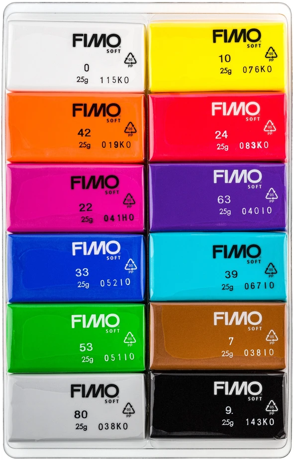 FIMO minkštas rinkinys 12x25g - bazinis (8023 C12-1)