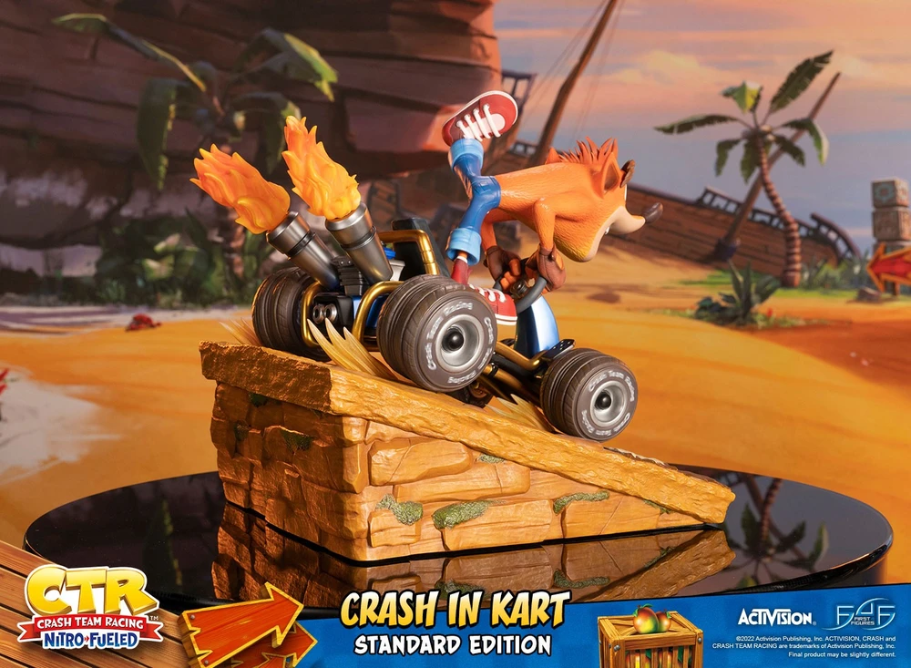 First4Figures „Crash Team Racing Nitro-Fueled“ (Crash In Kart) DERVOS statulėlė