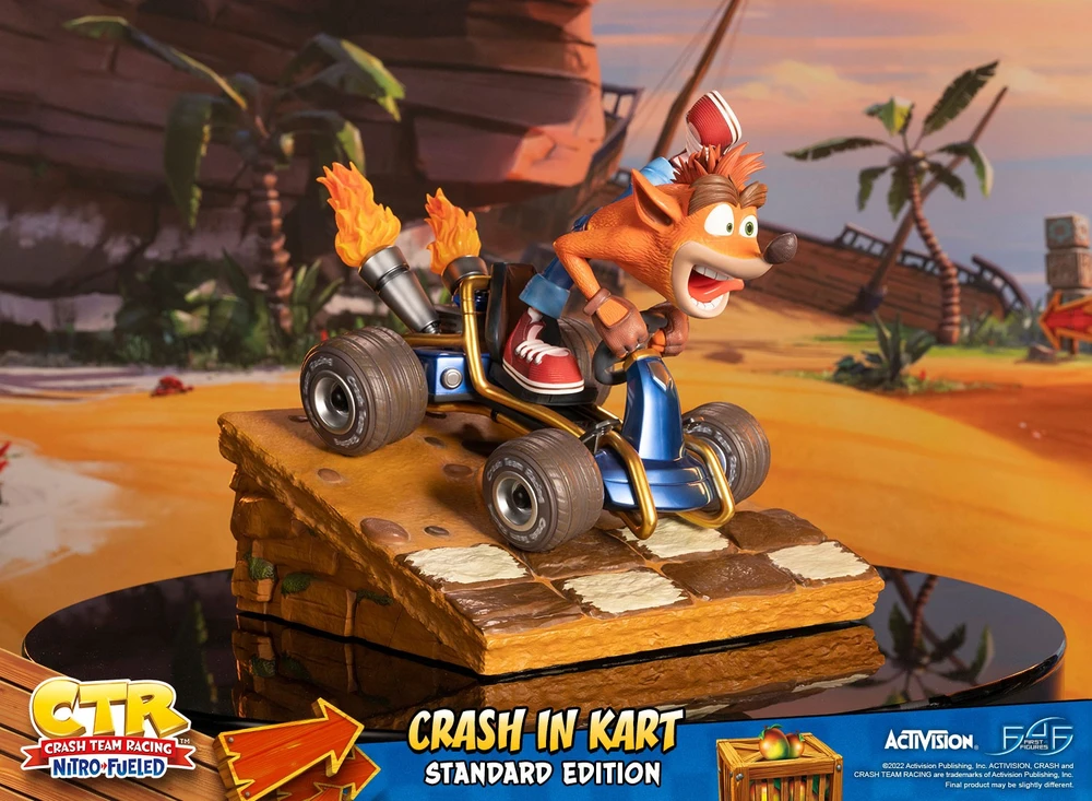 First4Figures „Crash Team Racing Nitro-Fueled“ (Crash In Kart) DERVOS statulėlė