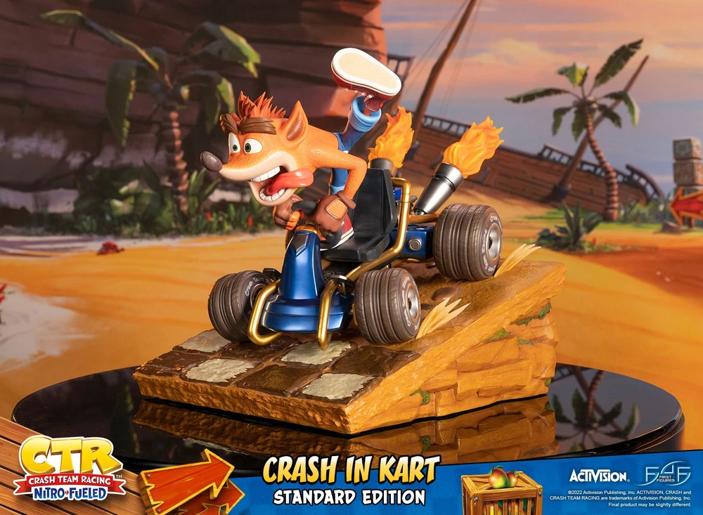 First4Figures „Crash Team Racing Nitro-Fueled“ (Crash In Kart) DERVOS statulėlė