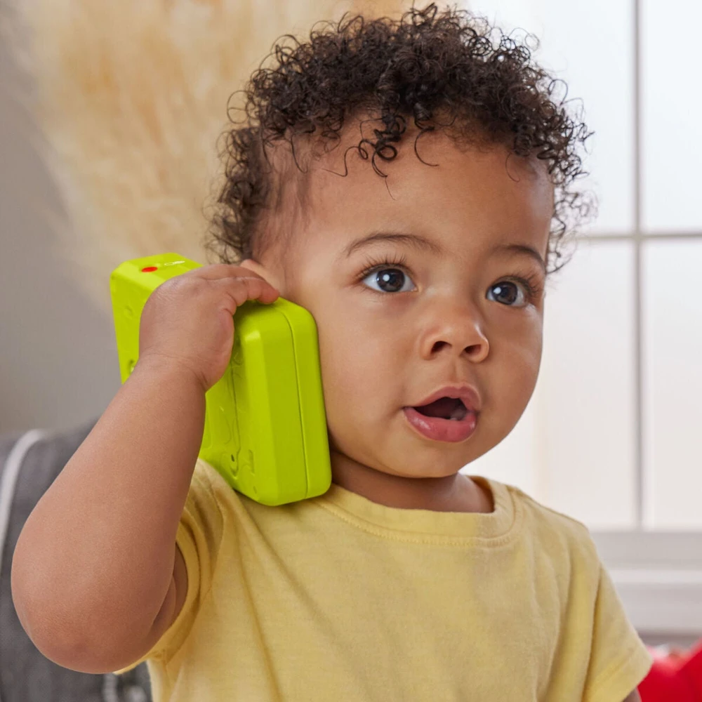 „Fisher-Price“ kūdikių žaislas „Laugh Learn“ – 2 viename išmanusis telefonas su slankikliu, skirtas mokytis (HNL41)