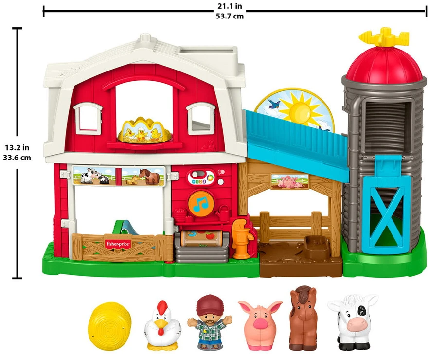 Fisher-Price - Maži žmonės, rūpestingi ir linksmi gyvūnų ūkiai, DK/NO/SE (JGX11)