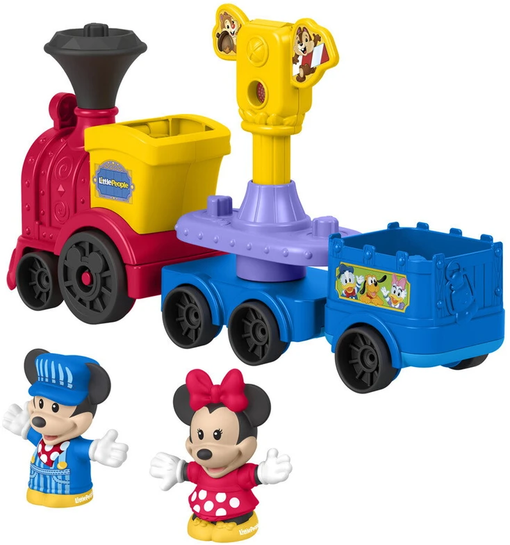 Fisher Price Mattel Muzikinis traukinukas su Mickey ir Minnie figūrėlėmis