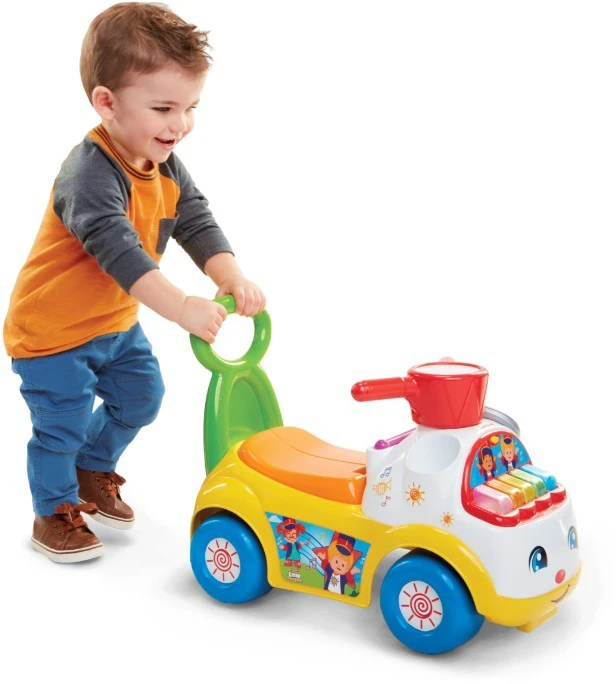 Fisher Price muzikinis paradas važiuojamasis geltonas