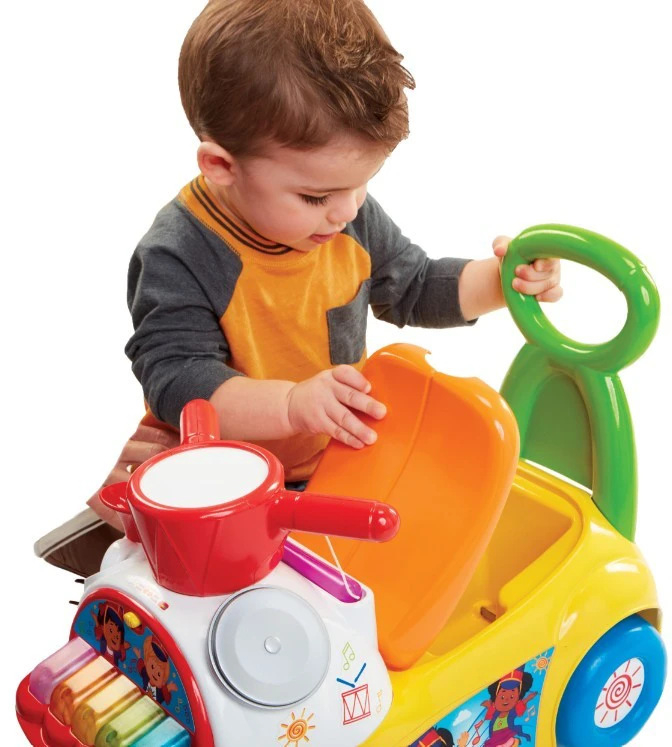 Fisher Price muzikinis paradas važiuojamasis geltonas
