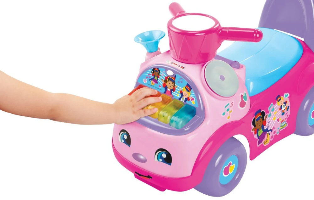 Fisher Price muzikinis paradas važiuojamasis rožinis