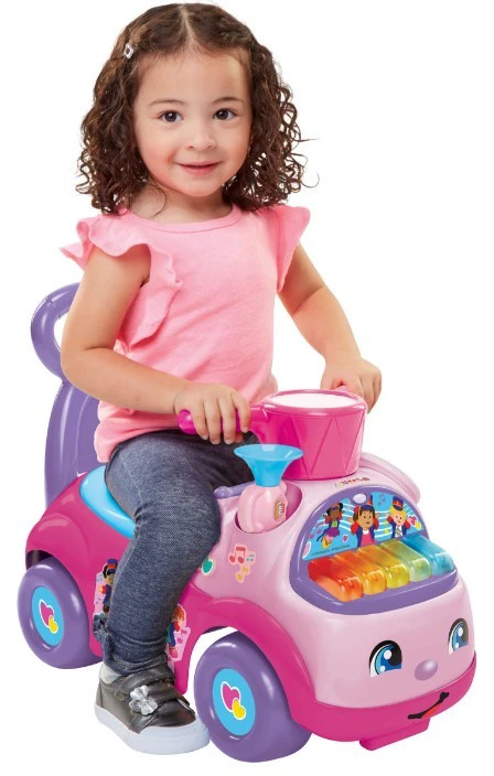 Fisher Price muzikinis paradas važiuojamasis rožinis