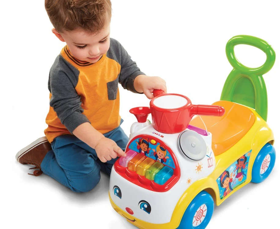 Fisher Price muzikinis paradas važiuojamasis geltonas