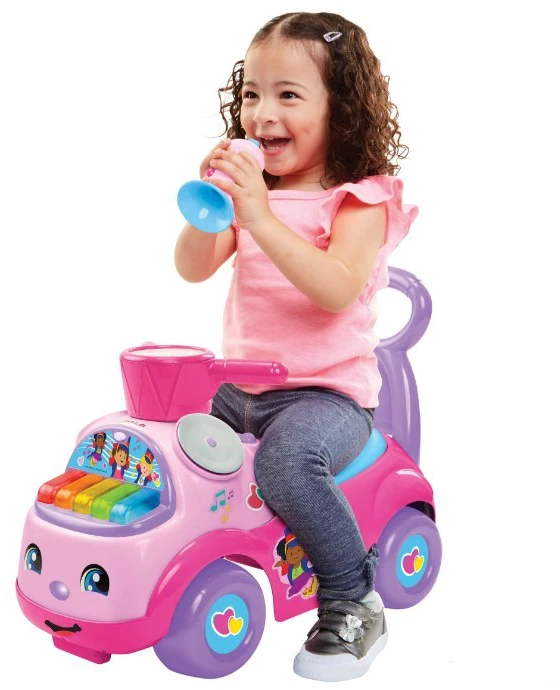 Fisher Price muzikinis paradas važiuojamasis rožinis