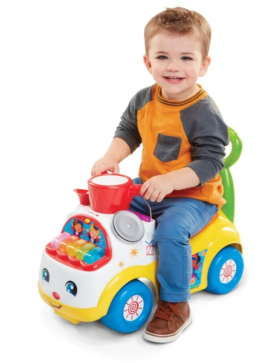 Fisher Price muzikinis paradas važiuojamasis geltonas
