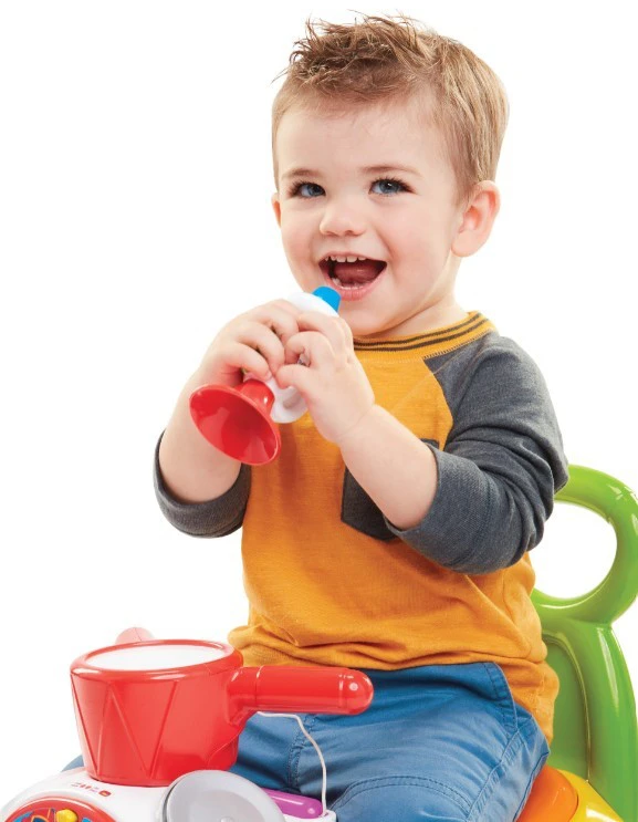 Fisher Price muzikinis paradas važiuojamasis geltonas