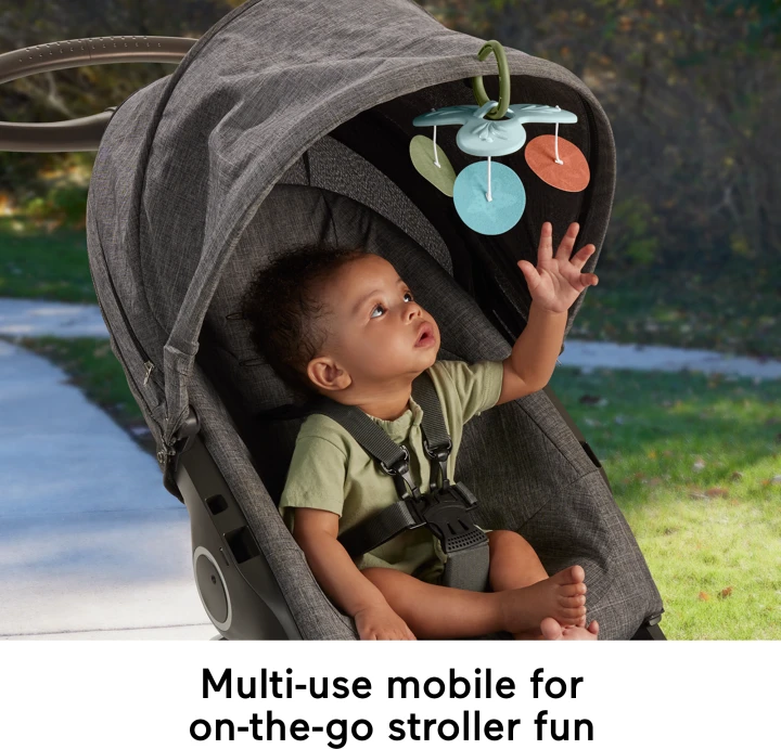 Mattel Fisher-Price Simply Senses naujagimio mankštos kilimėlis su 6 sensoriniais žaisliukais