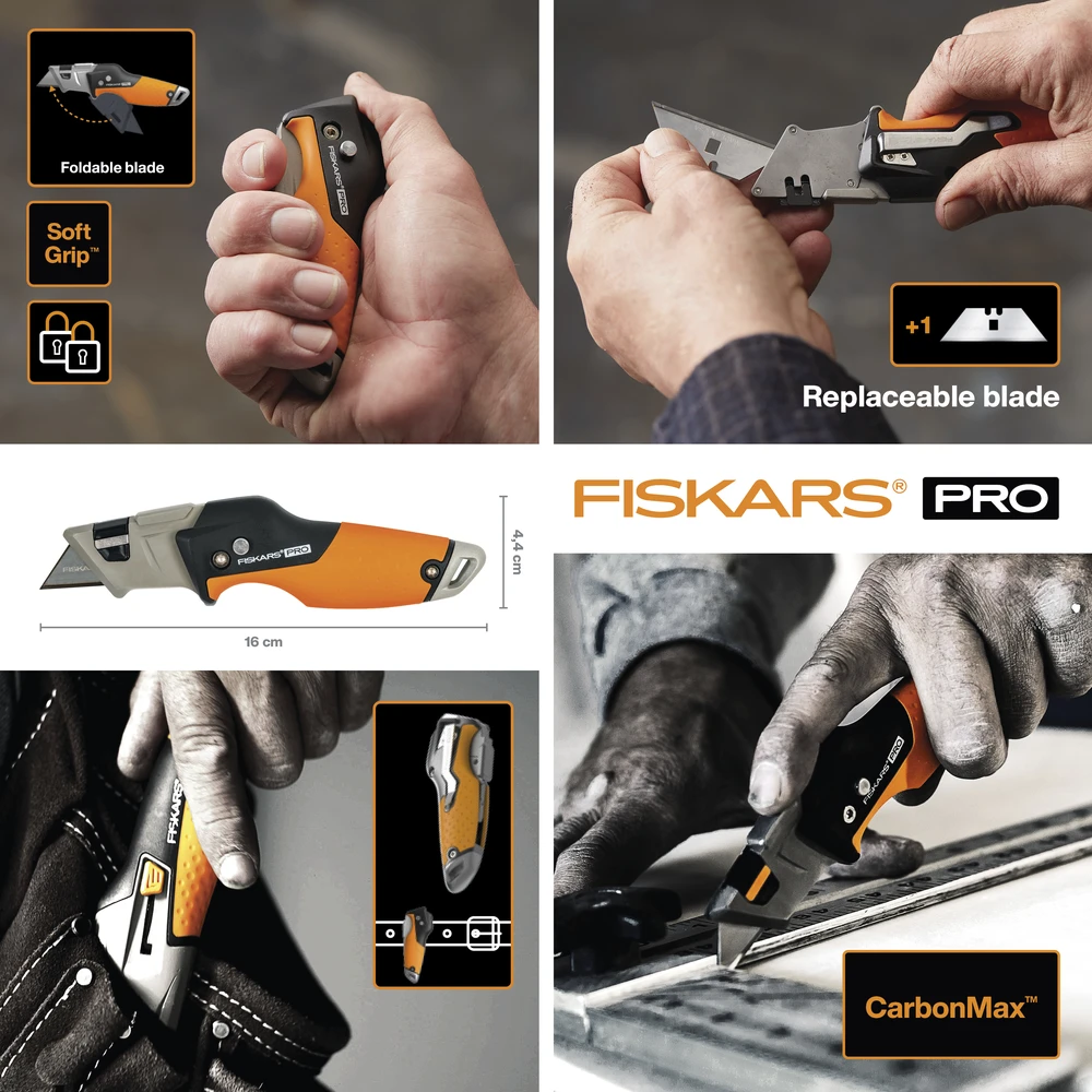 Fiskars CarbonMax Užlenkiamas peilis 1027224