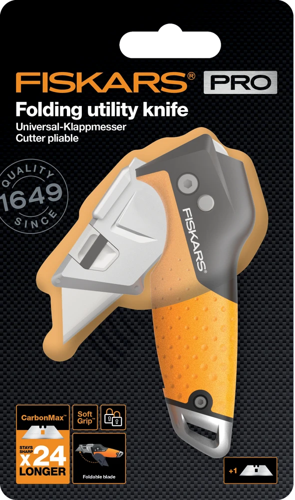 Fiskars CarbonMax Užlenkiamas peilis 1027224