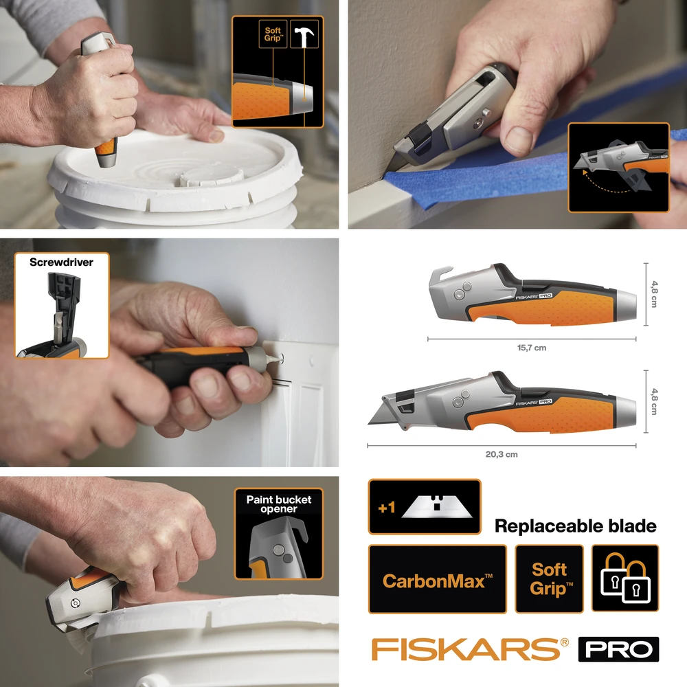 Fiskars CarbonMax Universalus dažytojo peilis 1027225
