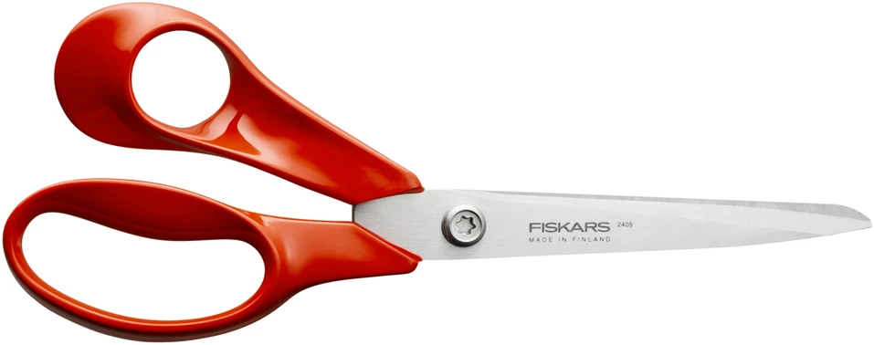 Žirklės Fiskars, kairiarankiams, raudona