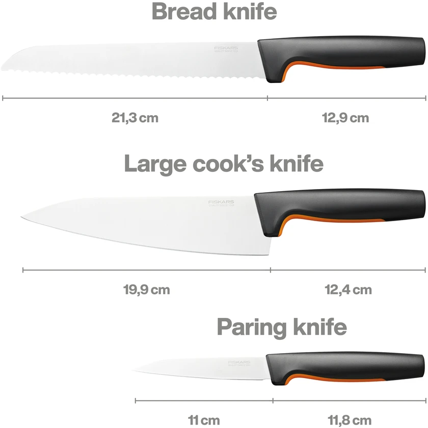 Fiskars Functional Form pradedančiųju rinkinys 3 vnt. (1057559)