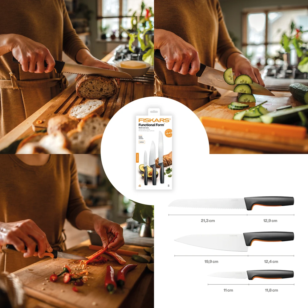 Fiskars Functional Form pradedančiųju rinkinys 3 vnt. (1057559)
