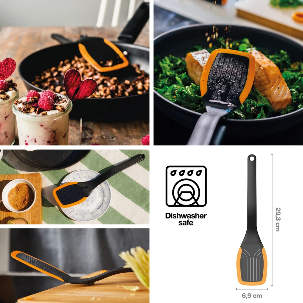 „Fiskars FunctionalForm“ virtuvės įrankių rinkinys (3 dalys) – paletė, šaukštas ir žnyplės – būtiniausias virtuvės įrankių rinkinys