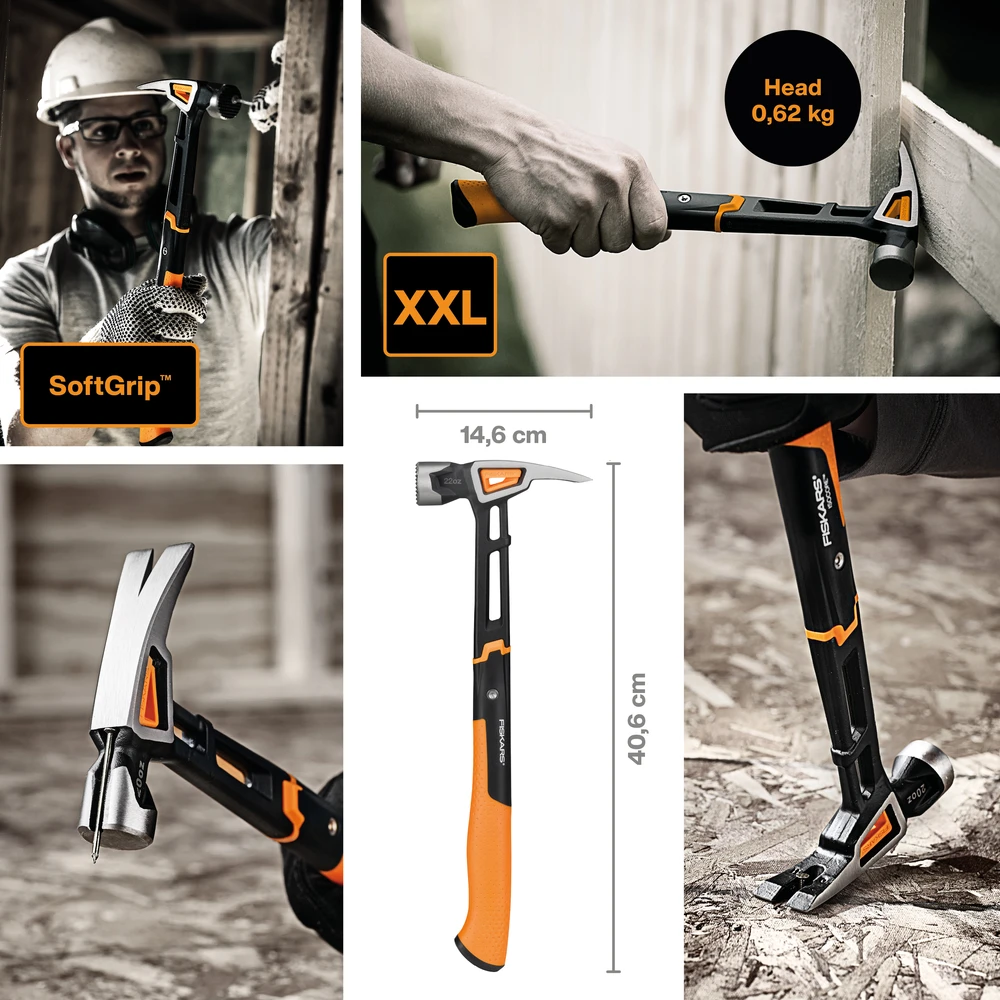 Fiskars Plaktukas universalus su viniatraukiu XXL 22oz/16"