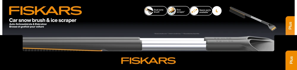 Fiskars Plus automobilio sniego šepetys ir ledo grandiklis, ilgas