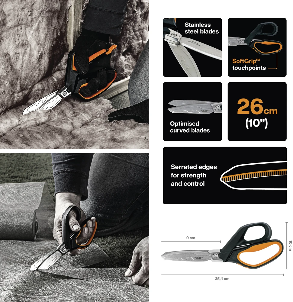 Fiskars PowerArc Žirklės intensyviam darbui 26cm