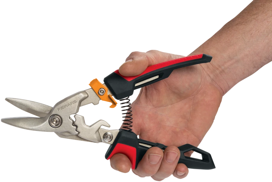Fiskars PowerGear Aviation skardos žirklės, kairiniam kirpimui