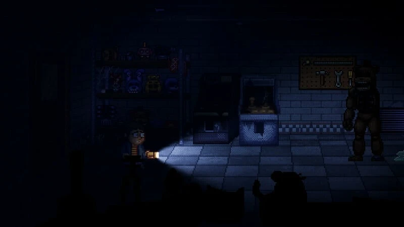 Iam8Bit „Mega Cat Studios“ penkios naktys Freddy's: Į duobę