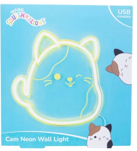 Fizz Creations „Squishmallows“ – „Cam Neon“ sieninis šviestuvas – geltonas