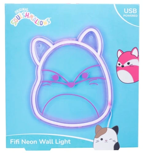 Fizz Creations „Squishmallows“ – „Fifi“ neoninis sieninis šviestuvas – rožinis