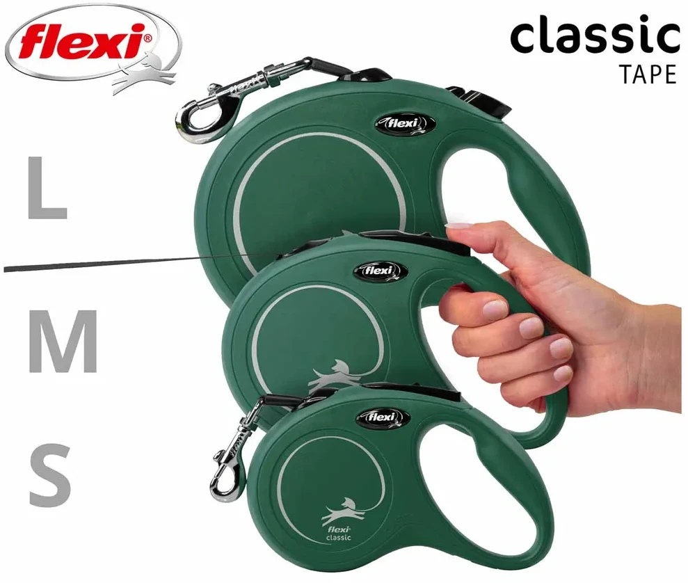 Flexi Koppel New Classic diržo juosta S, 5 m, alyvuogių spalvos, maks. 15 kg