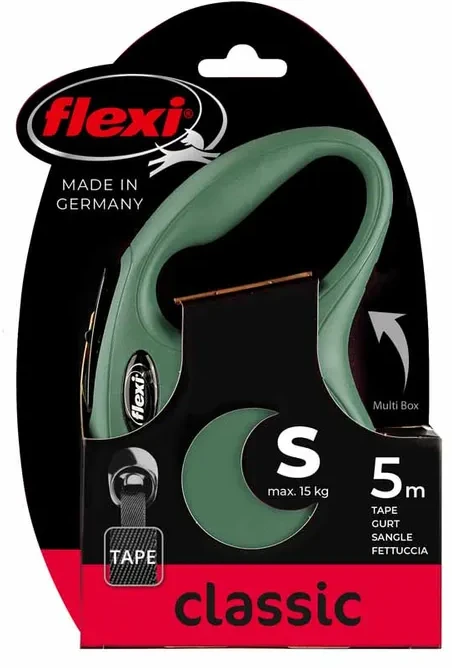 Flexi Koppel New Classic diržo juosta S, 5 m, alyvuogių spalvos, maks. 15 kg