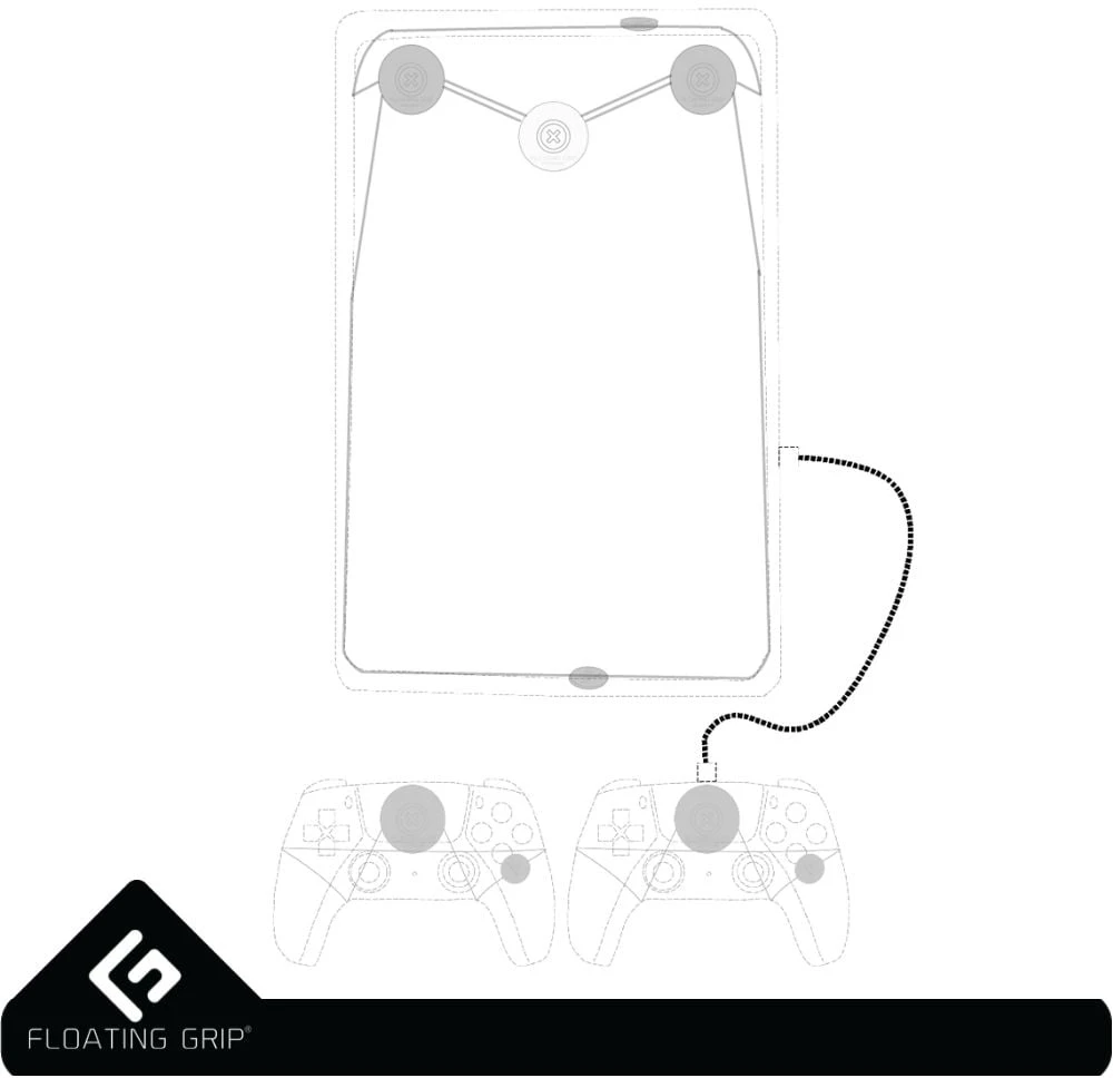 „Floating Grip“ 0,5M LED USB-C laidas (mėlynas)