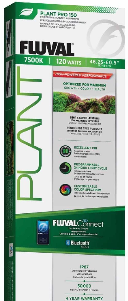 „Fluval Plant Pro LED“ su „BT Mesh 150“, 120 W, 117–154 cm