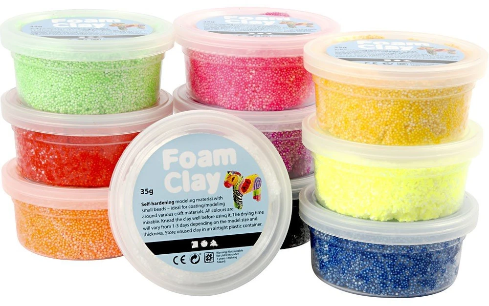 Foam Claycreative Toys Putplasčio molis - bazinis (10 x 35 g) (78930)
