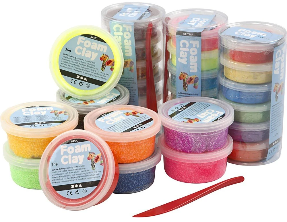 Foam Claycreative Toys Putplasčio molis - Įvairių spalvų - 28 indeliai (78816)