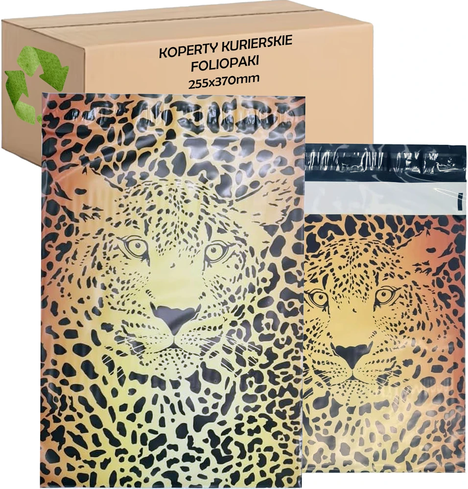Foliopaki KURJERIO FOLIJOS PAKUOTĖS STIPRUS FOLIJOS VOKAI 255x370 GEPARDAS 50 vnt.
