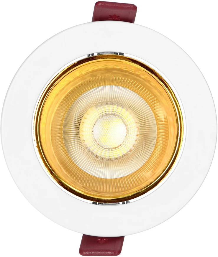 Orno FONDI RC dekoratyvinis prožektoriaus rėmelis, MR16/GU10, maks. 50 W, apvalus, fiksuotas, aliuminis, baltai auksinis