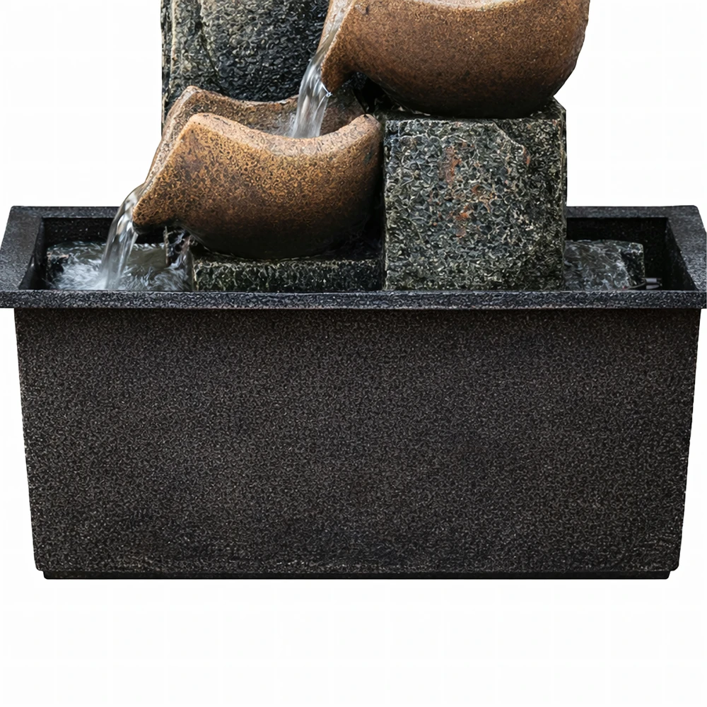 Fontanna Dekoratyvinis sodo stalo fontanas, dekoratyvus LED, 24x24x21 cm