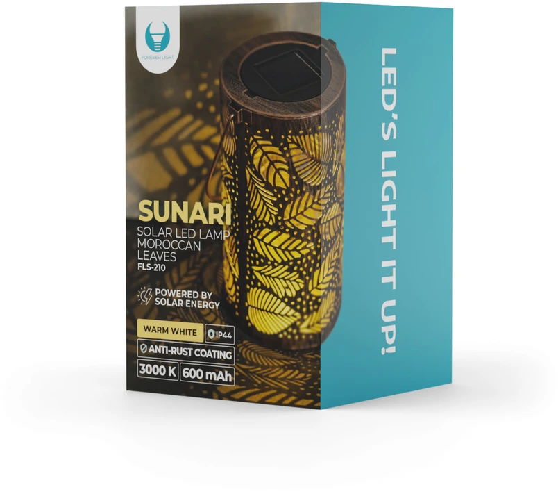 Plastrol Forever Light saulės energija įkraunamas LED šviestuvas Moroccan leaves SUNARI FLS-210